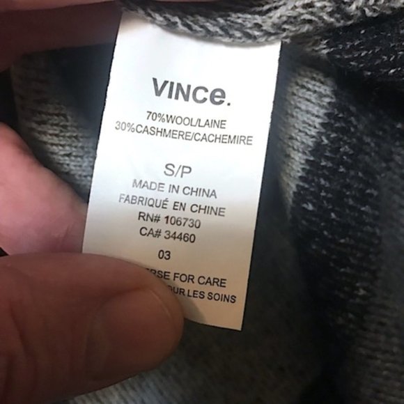 New Vince cashmere wool striped boatneck boxy relaxed fit minimalist sweater - Picture 15 of 15